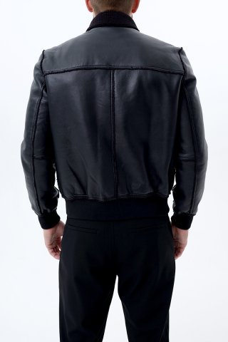 Куртка кожаная мужская ZO21-P682-1023 `Ice Play` черный