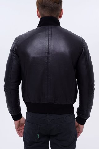 Куртка кожаная мужская PBML0001-KP001-0124 `Bikkembergs` черный