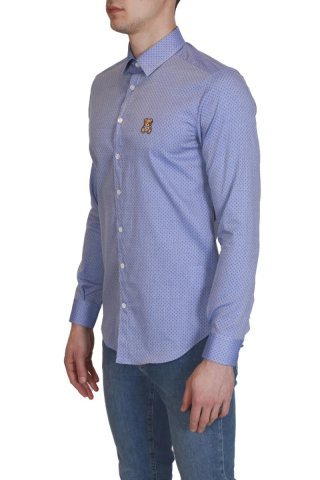 Рубашка мужская A0219-0321 `Moschino` голубой