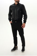 Куртка кожаная мужская ZO11-6800-0423 `Ice Play` черный