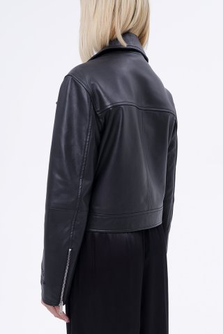 Куртка кожаная женская ZO12-6803-0324 `Iceberg` черный