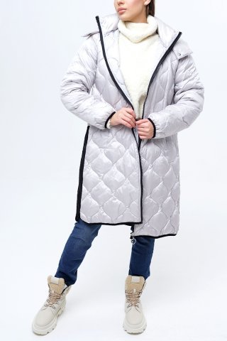 Пальто женское J021-6411-1023 `Ice Play` серый