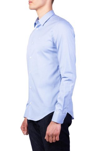 Рубашка мужская 8N1C09-1N06Z-0220 `Emporio Armani` голубой