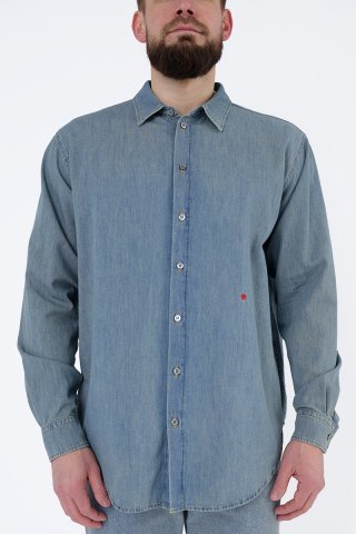 Рубашка мужская A0213-238-0224 `Moschino` синий