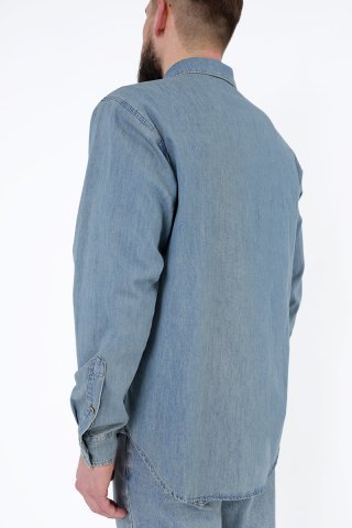 Рубашка мужская A0213-238-0224 `Moschino` синий
