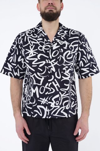 Рубашка мужская A0208-254-0224 `Moschino` черный/белый