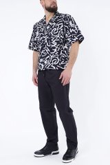 Рубашка мужская A0208-254-0224 `Moschino` черный/белый