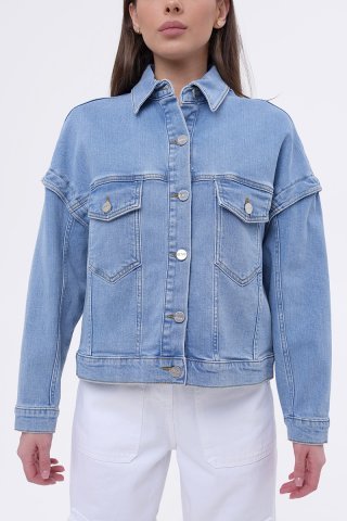 Куртка джинсовая женская O012-P614-0324 `Ice Play` голубой