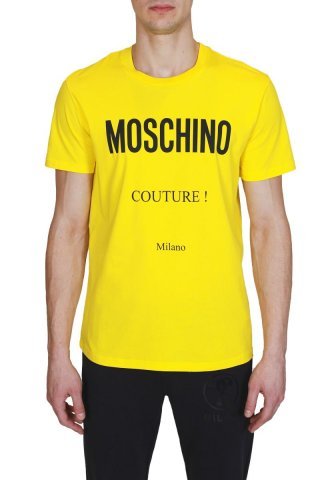 Футболка мужская A0719-0121 `Moschino` желтый